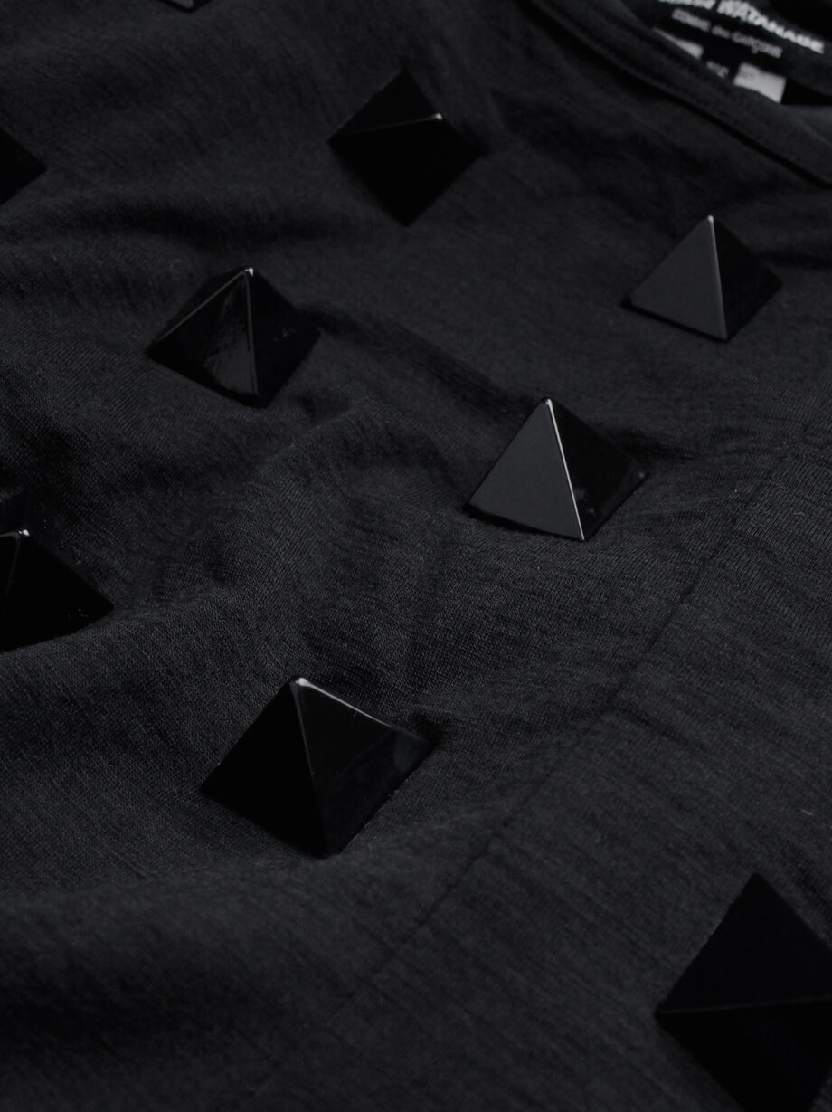 Junya Watanabe black deformed top with large resin pyramid studs fall 2015 (15)