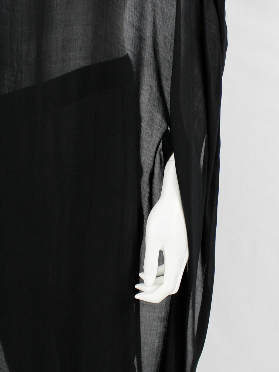 vintage Ann Demeulemeester black backless circular top usable as a waistcoat or dress (1)