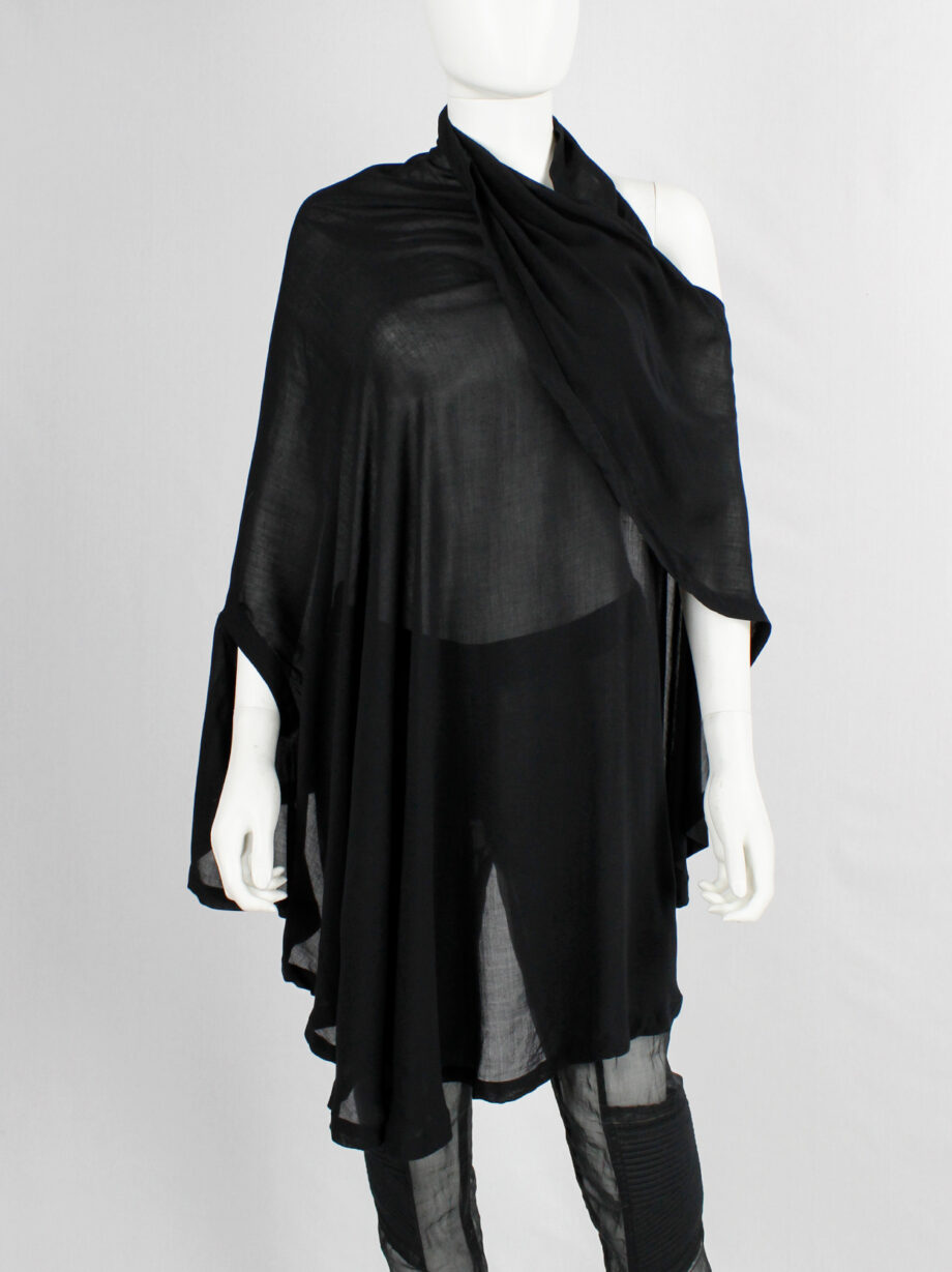 vintage Ann Demeulemeester black backless circular top usable as a waistcoat or dress (12)