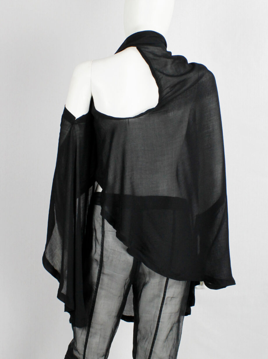 vintage Ann Demeulemeester black backless circular top usable as a waistcoat or dress (14)