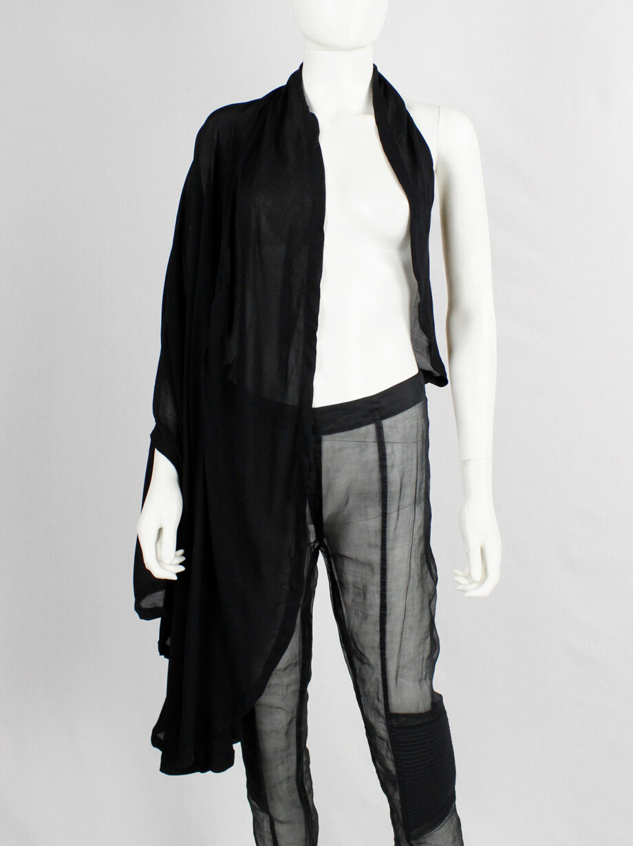 vintage Ann Demeulemeester black backless circular top usable as a waistcoat or dress (15)