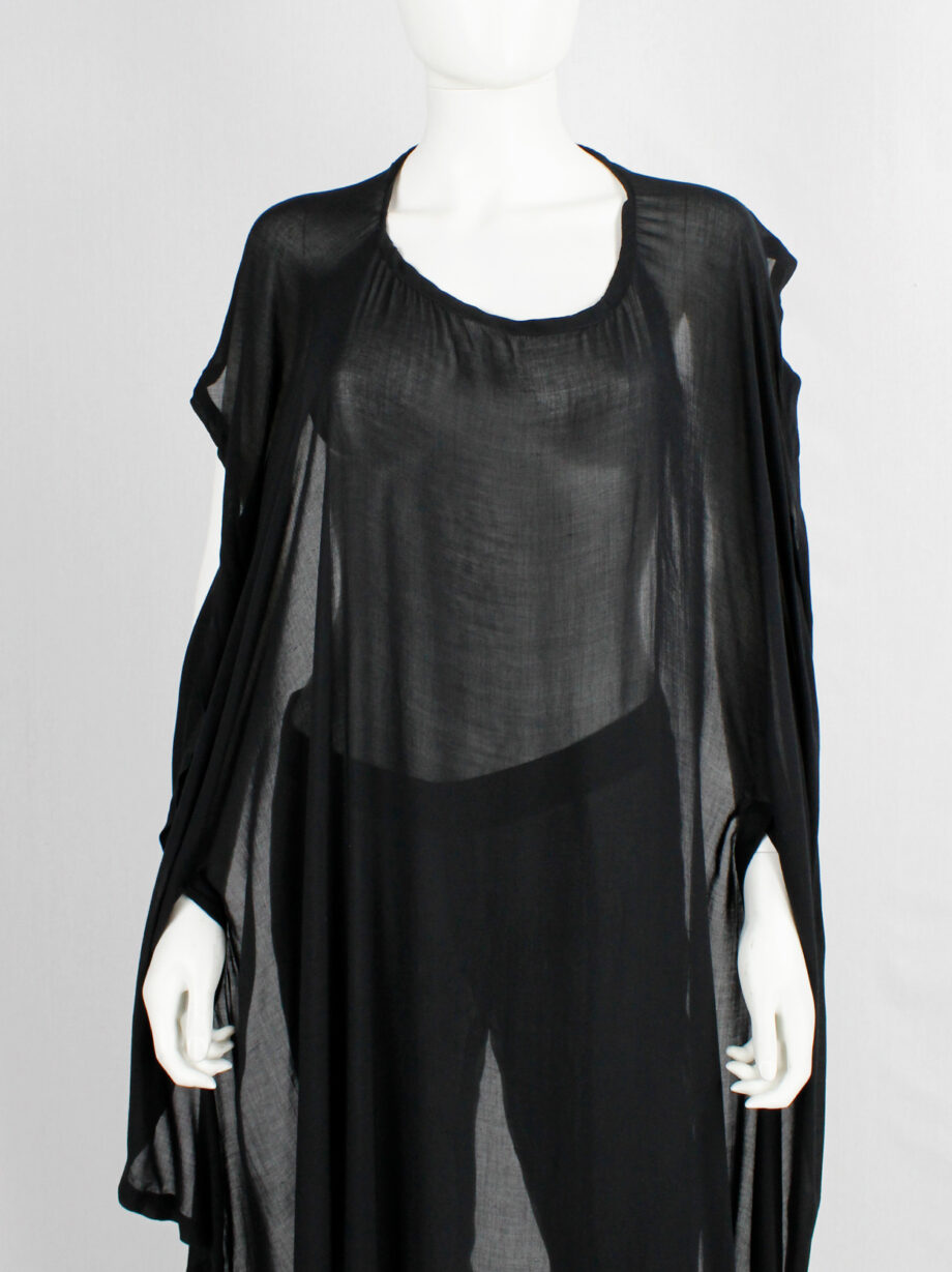 vintage Ann Demeulemeester black backless circular top usable as a waistcoat or dress (16)