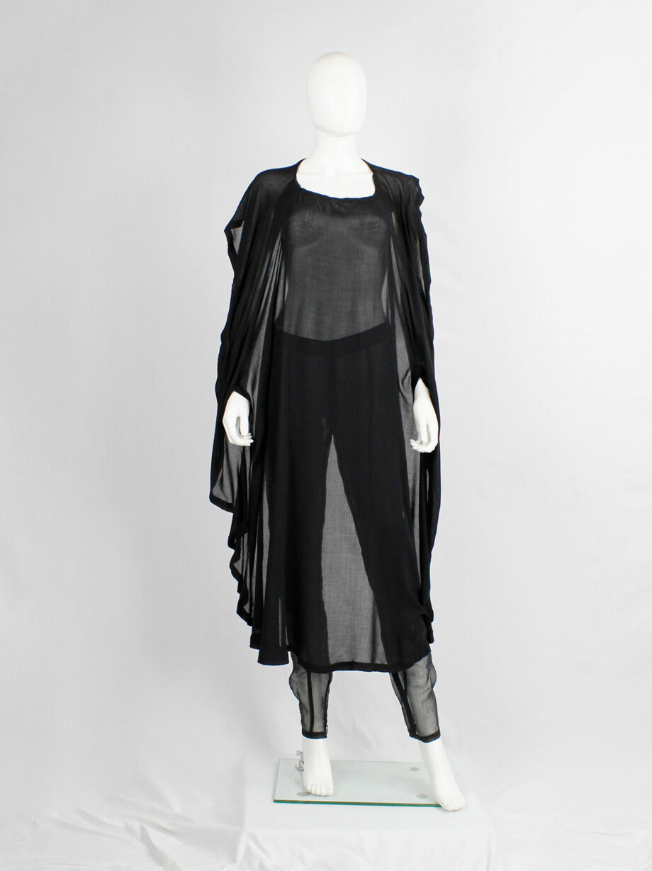 vintage Ann Demeulemeester black backless circular top usable as a waistcoat or dress (2)