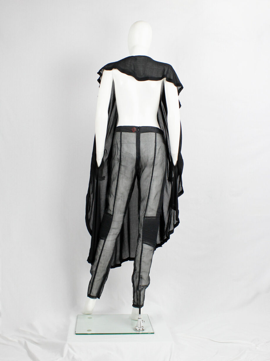 vintage Ann Demeulemeester black backless circular top usable as a waistcoat or dress (3)