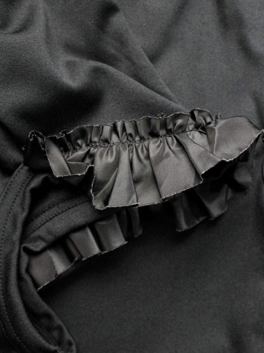vintage Comme des Garcons black top with square shoulders and frills aD 2013 (9)