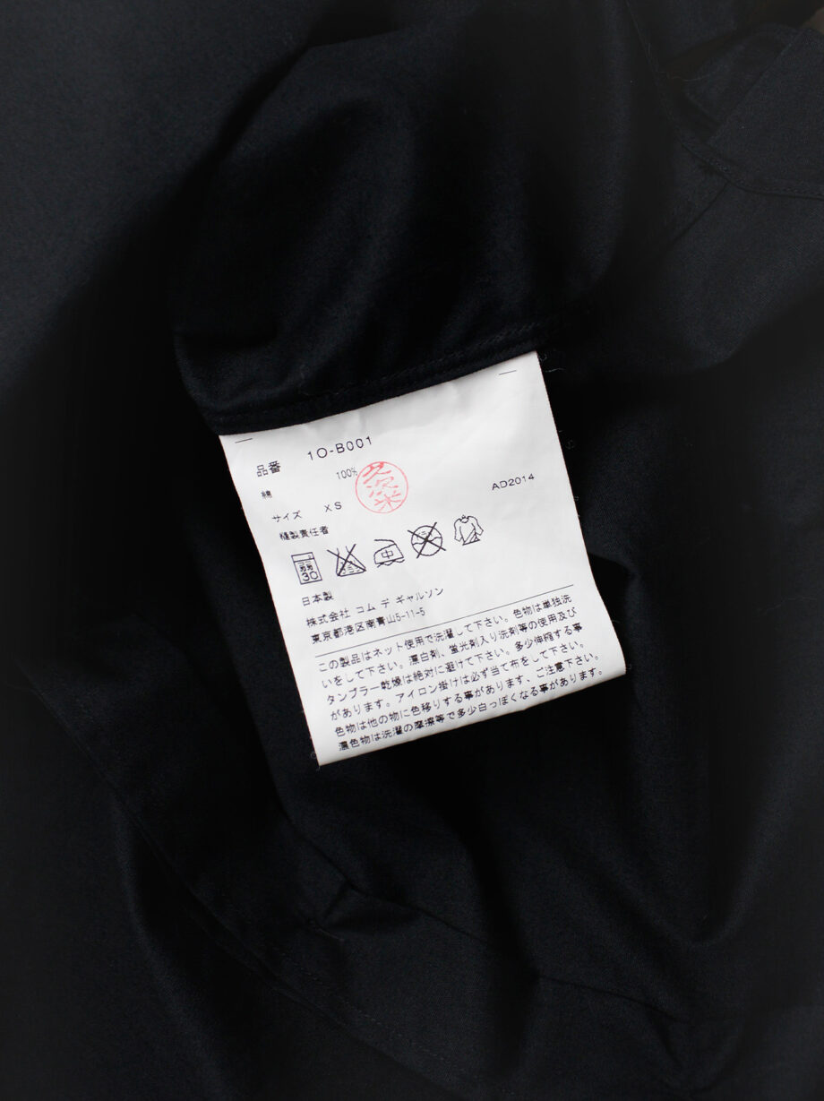 vintage Comme des garcons BLACK black button-up shirt worn backwards AD 2014 (11)