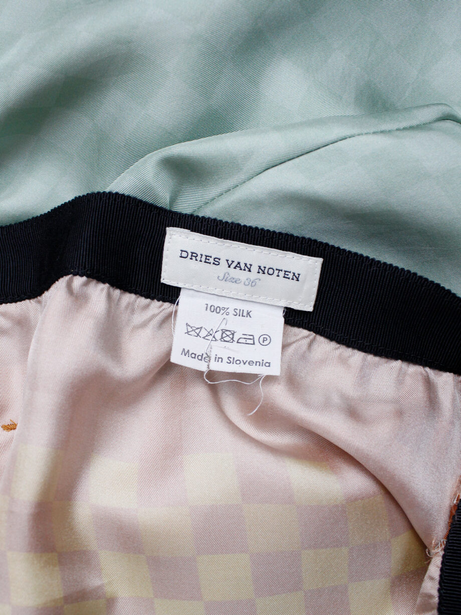 vintage Dries Van Noten orange and green checkered ombre trousers spring 2009 (10)