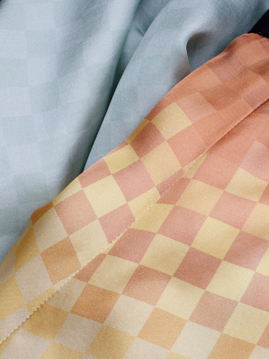 vintage Dries Van Noten orange and green checkered ombre trousers spring 2009 (9)