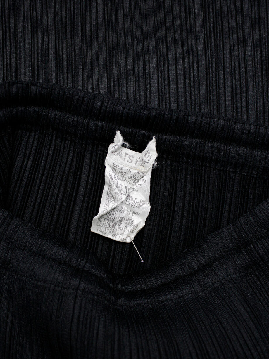 vintage Issey Miyake Pleats Please black straight midi-skirt with fine pressed pleats (6)
