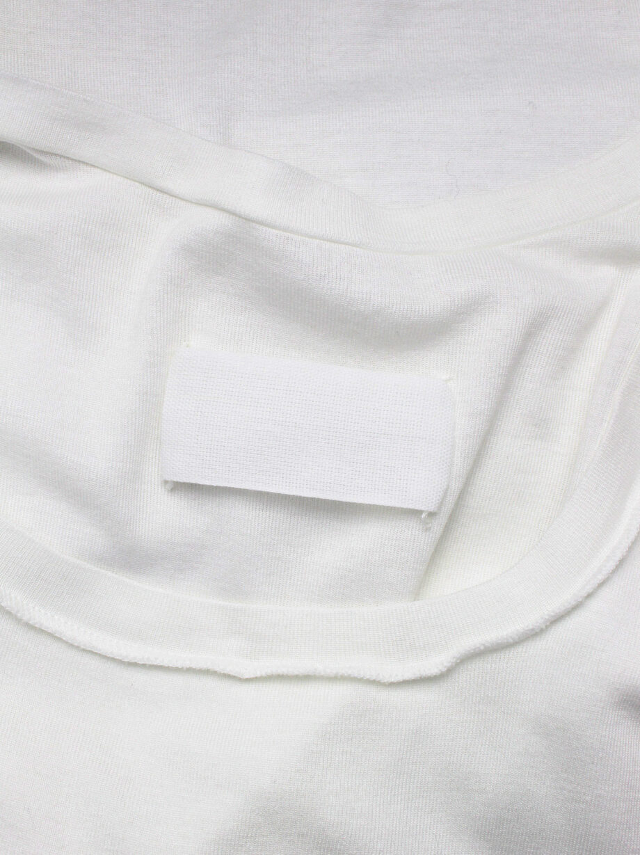 vintage Maison Martin Margiela white inside-out top with loose silver threads spring 2003 (11)