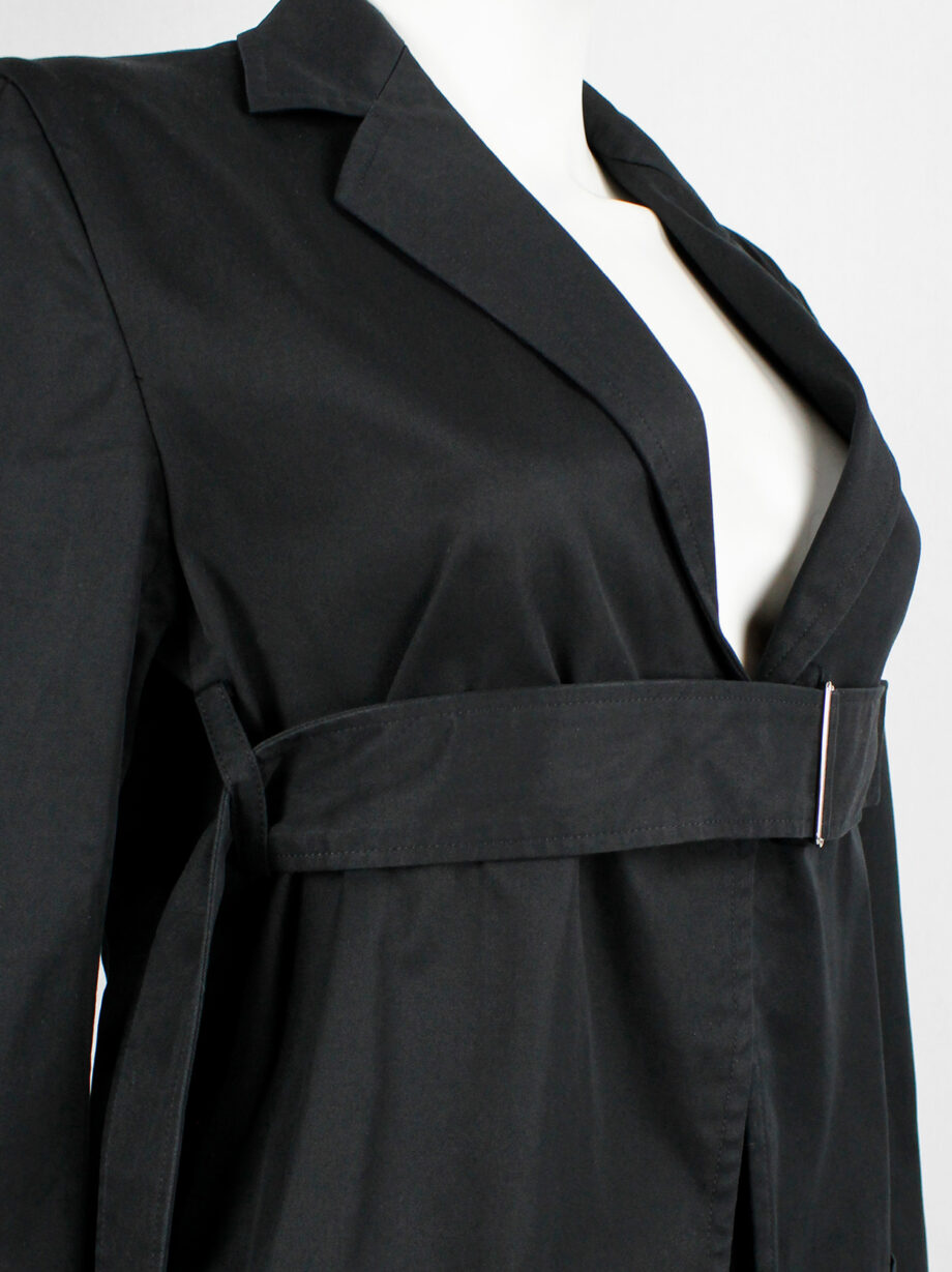 vintage Ys Yohji Yamamoto black blazer with belt strap across the chest (10)