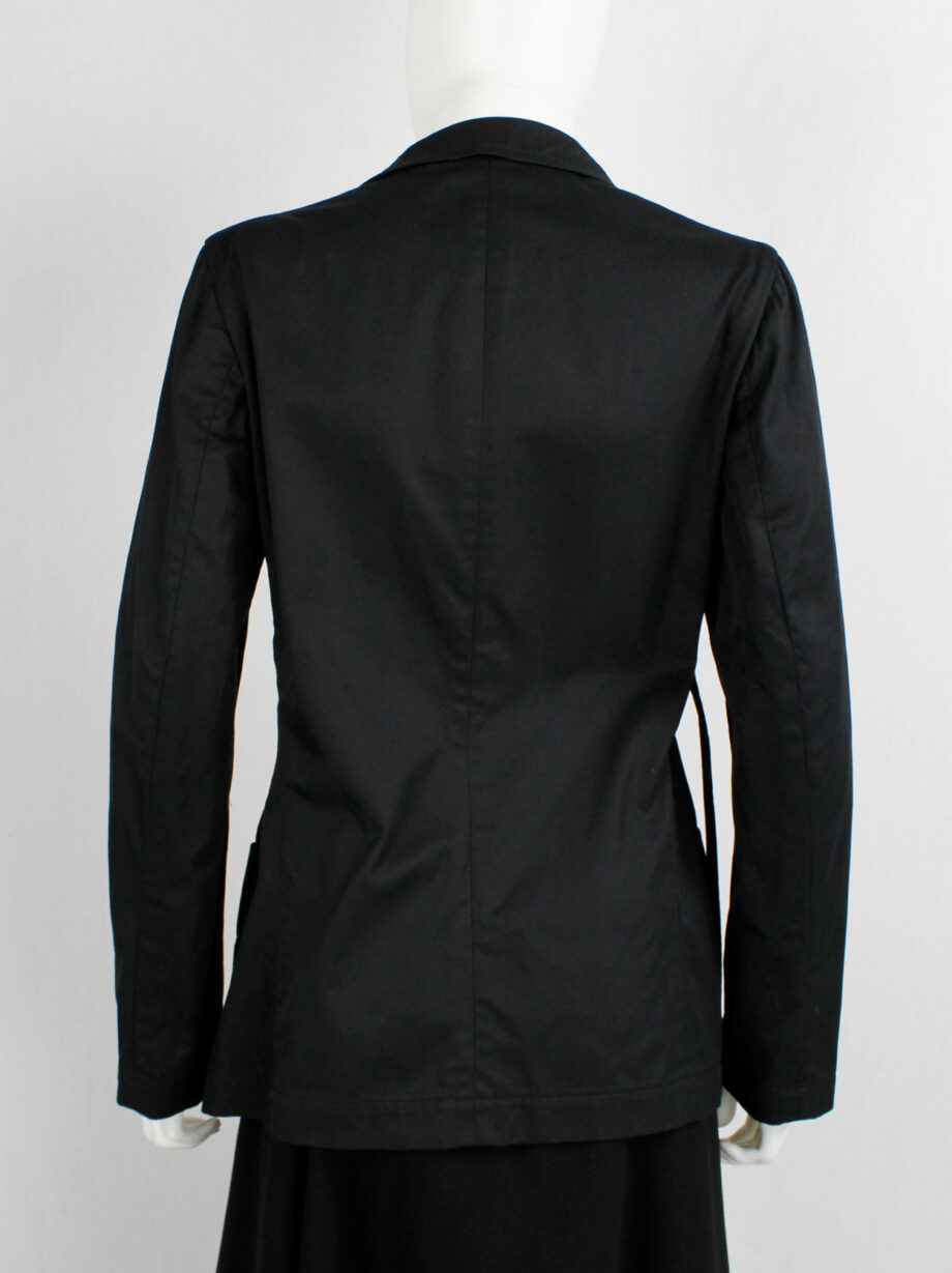vintage Ys Yohji Yamamoto black blazer with belt strap across the chest (11)