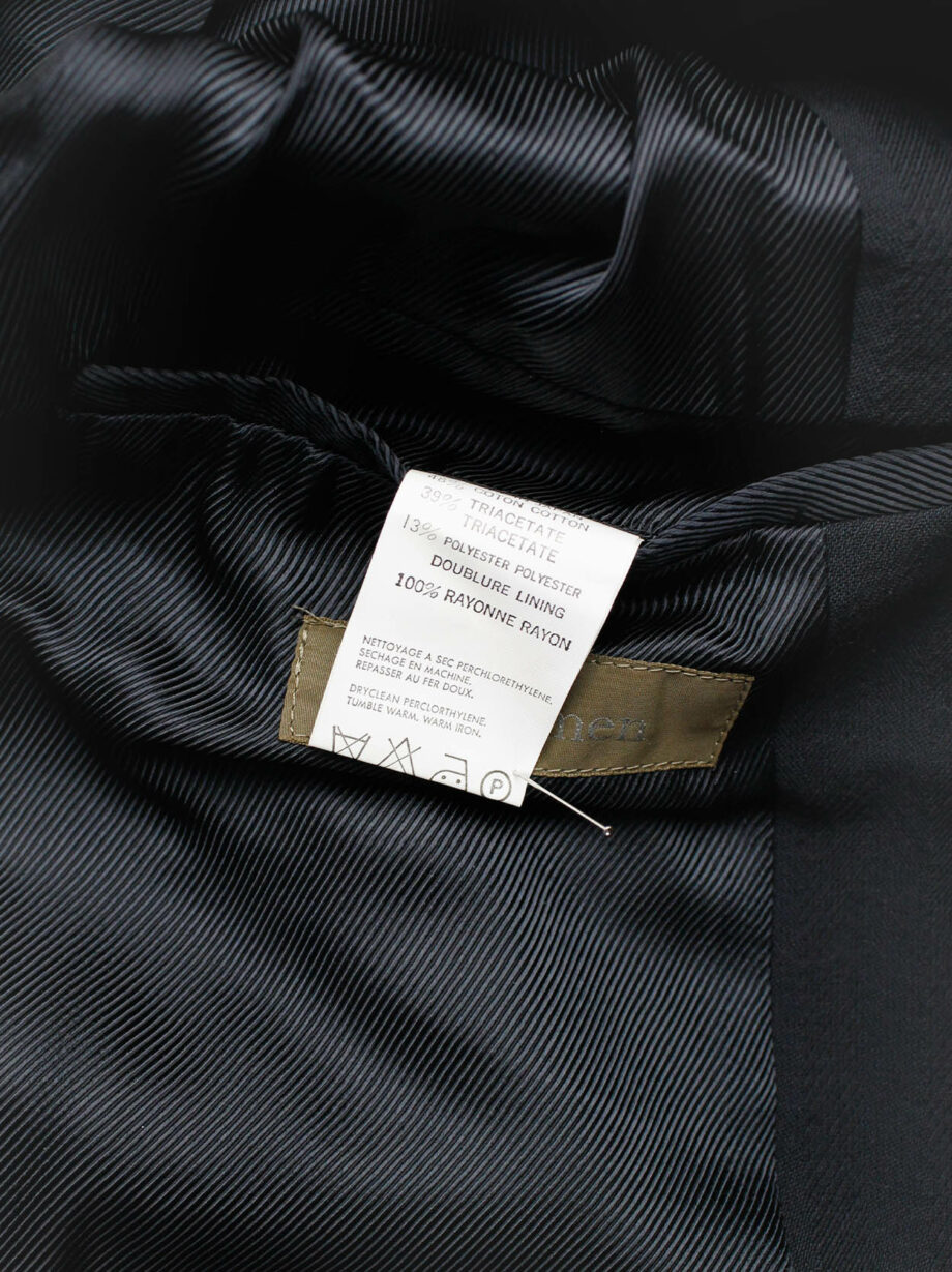 vintage Y’s for Men black minimalist button up waistcoat with belted back 90s archive (7)