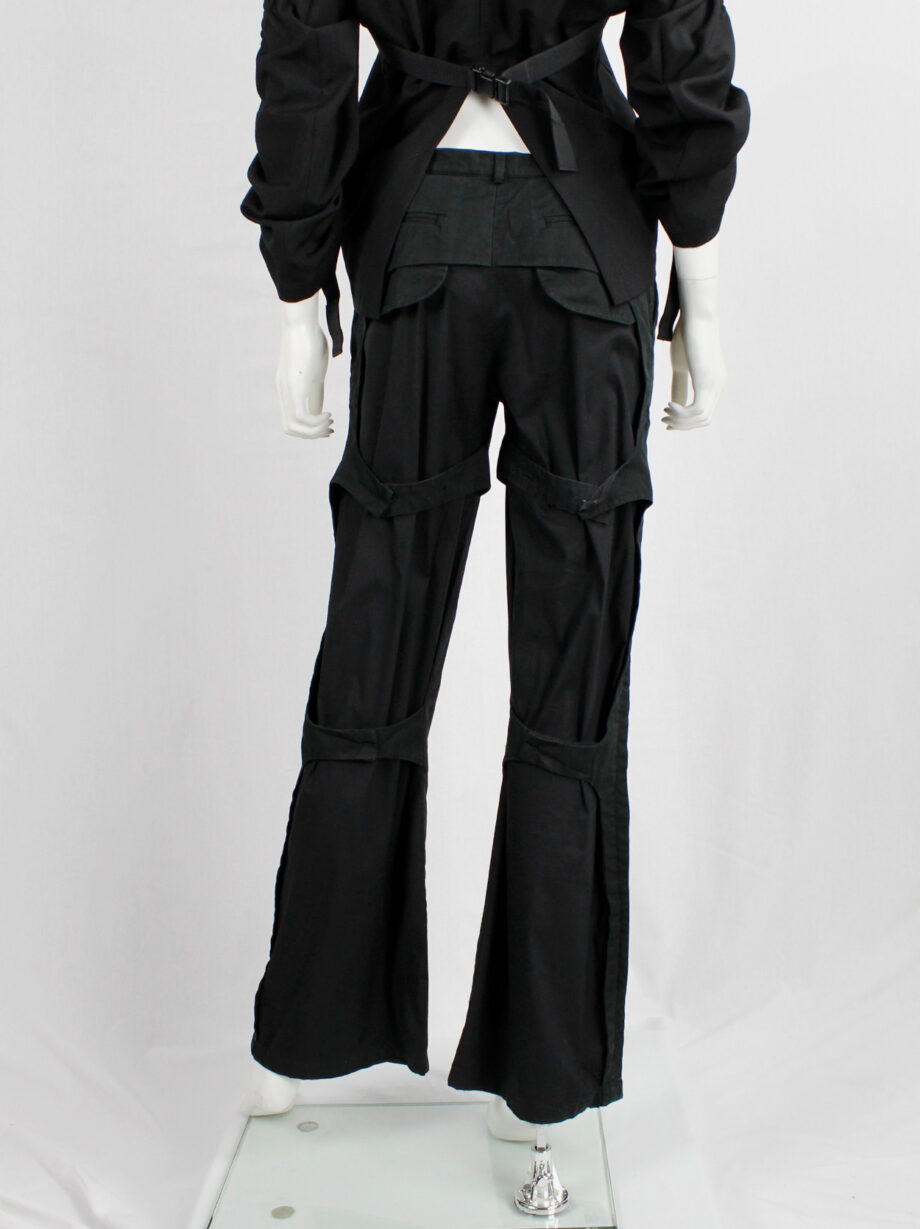 Angelo Figus black bondage trousers with outer pocket linings pring 2003 (14)