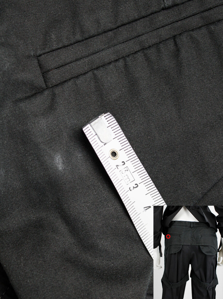 Angelo Figus black bondage trousers with outer pocket linings pring 2003 (6)