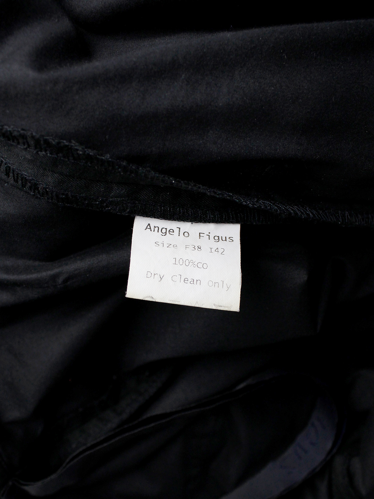 Angelo Figus black bondage trousers with outer pocket linings — spring ...
