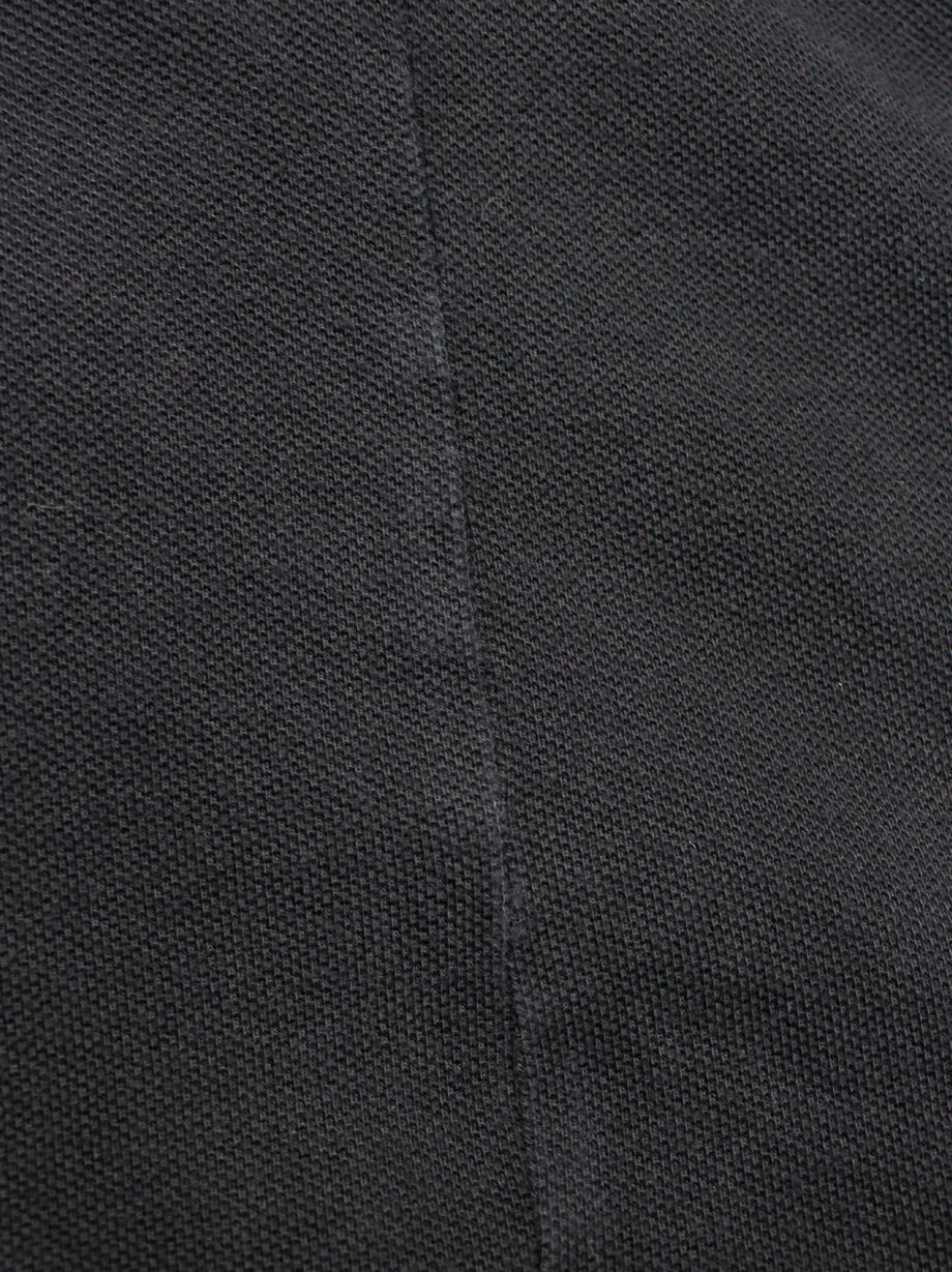 Maison Martin Margiela dark blue polo shirt deconstructed to wear sideways spring 2004 (2)