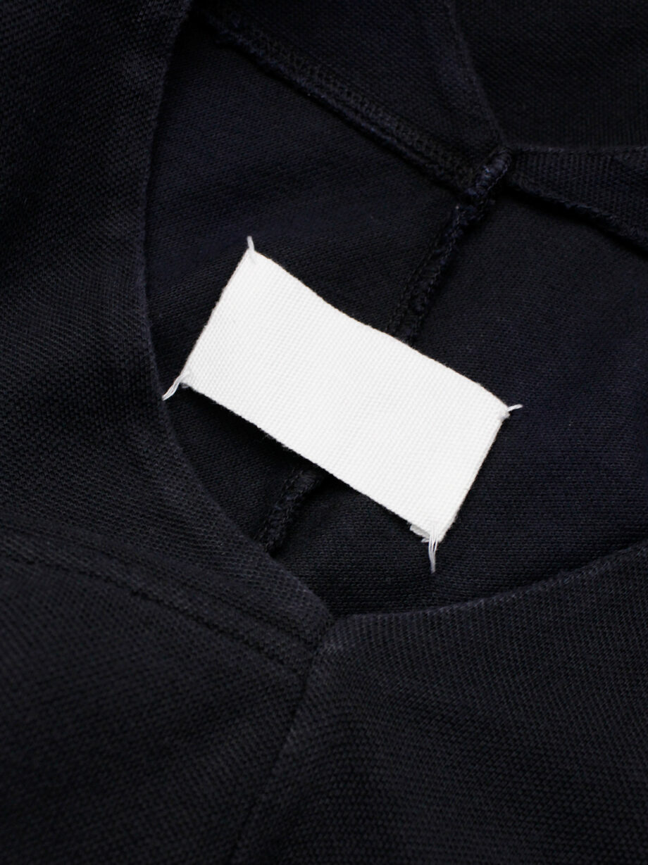 Maison Martin Margiela dark blue polo shirt deconstructed to wear sideways spring 2004 (3)