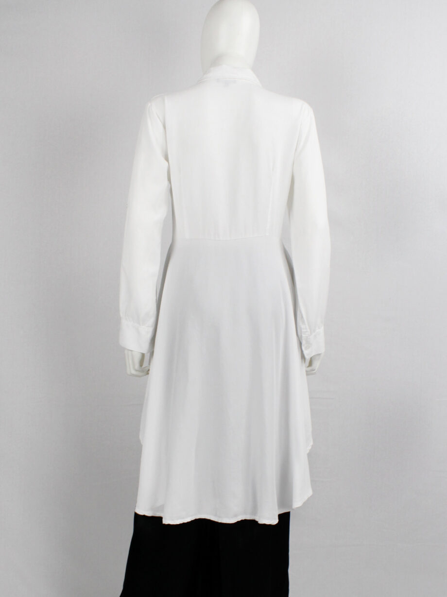 vinrage Ann Demeulemeester white shirt with high-low peplum hemline (4)
