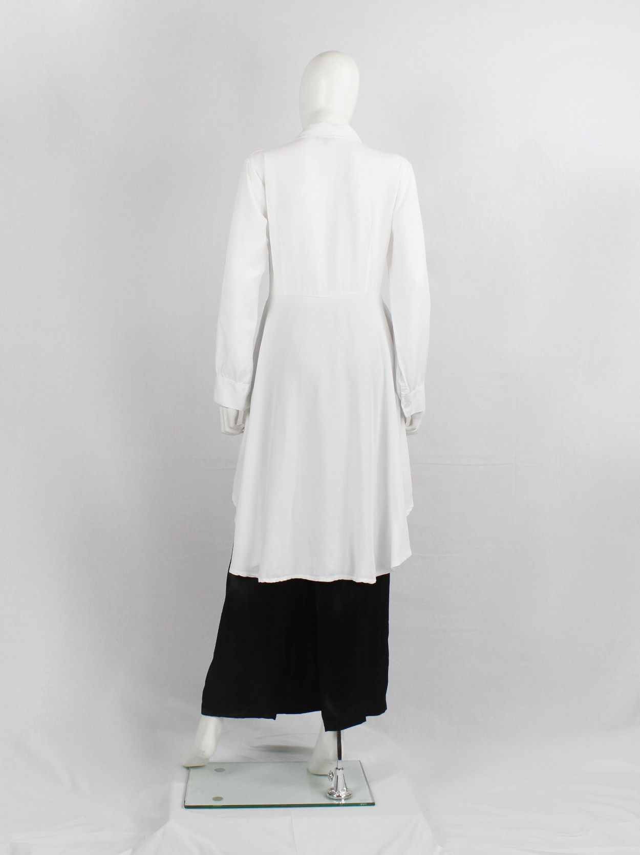 Ann Demeulemeester white shirt with high-low peplum hemline - V A N II ...