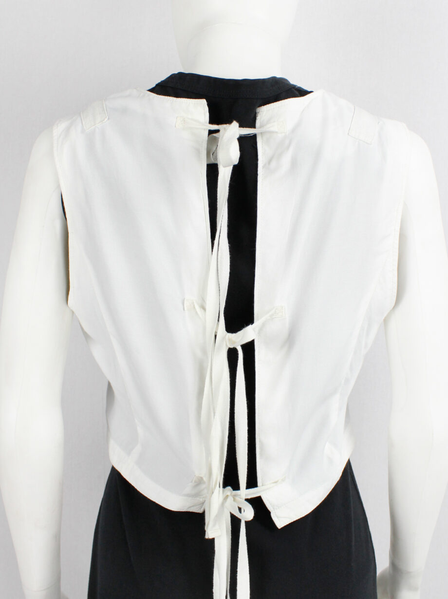 Ann Demeulemeester white crop top with open back with straps spring 1993 (11)
