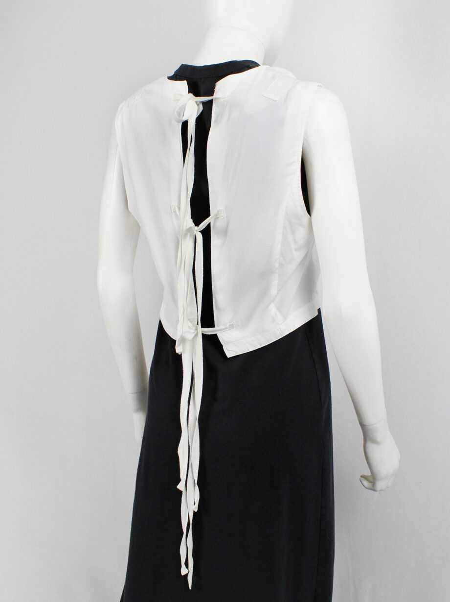 Ann Demeulemeester white crop top with open back with straps spring 1993 (12)