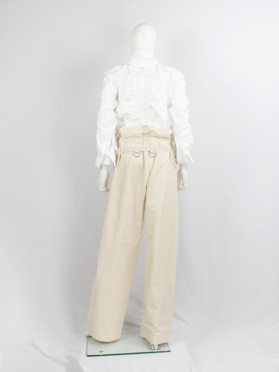 Junya Watanabe beige strapped trousers with parachute harness spring 2003 (1)