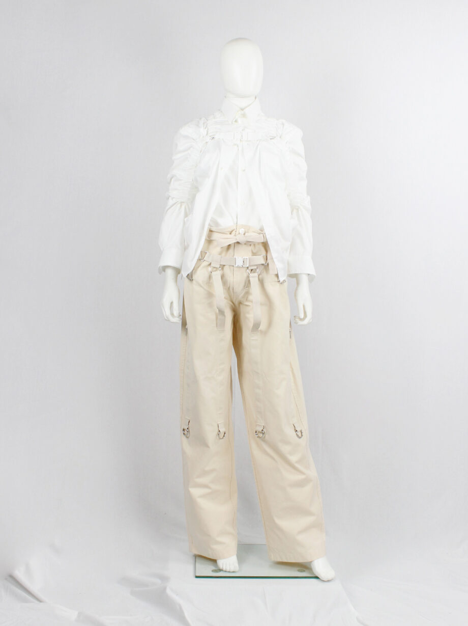 Junya Watanabe beige strapped trousers with parachute harness spring 2003 (11)