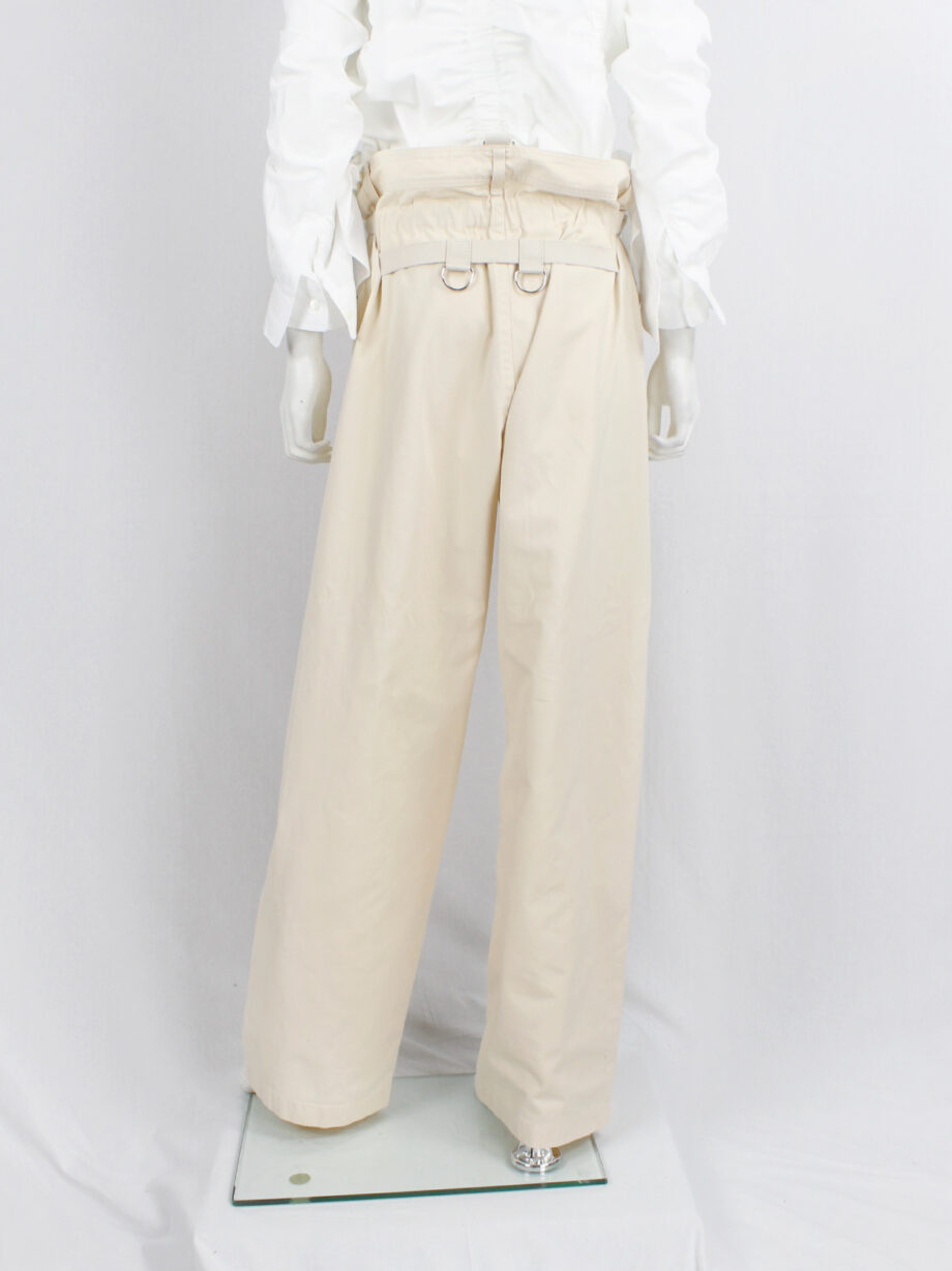 Junya Watanabe beige strapped trousers with parachute harness spring 2003 (2)