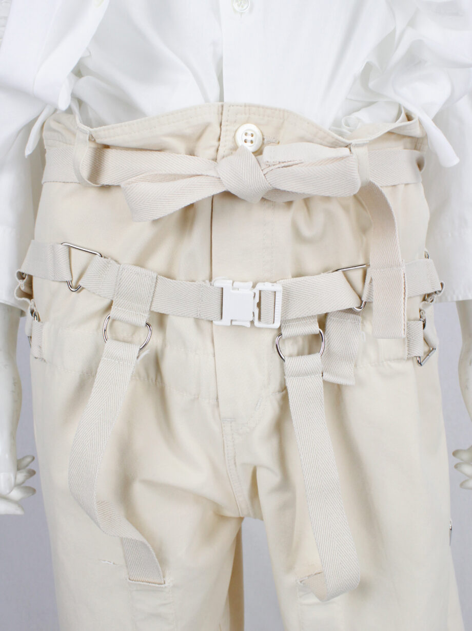 Junya Watanabe beige strapped trousers with parachute harness spring 2003 (5)
