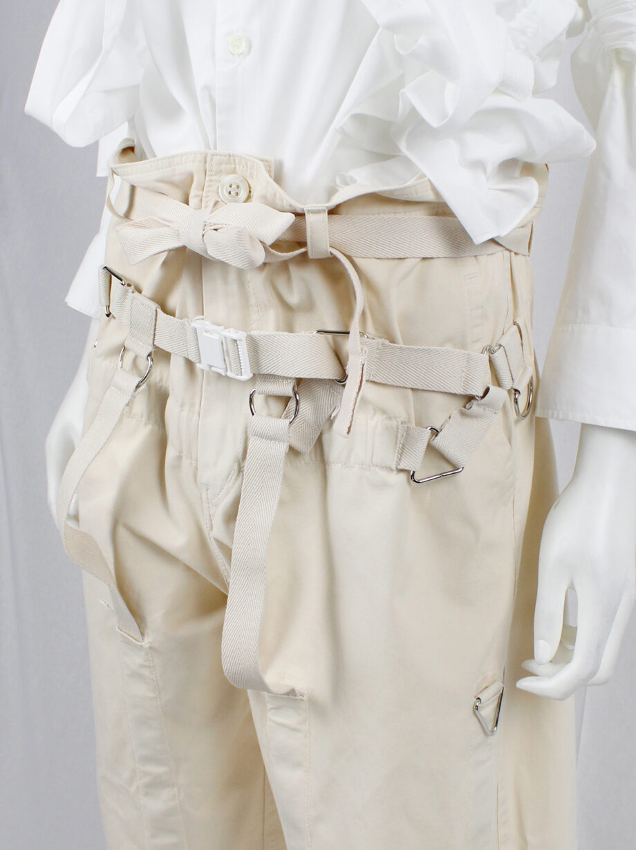 Junya Watanabe beige strapped trousers with parachute harness spring 2003 (8)