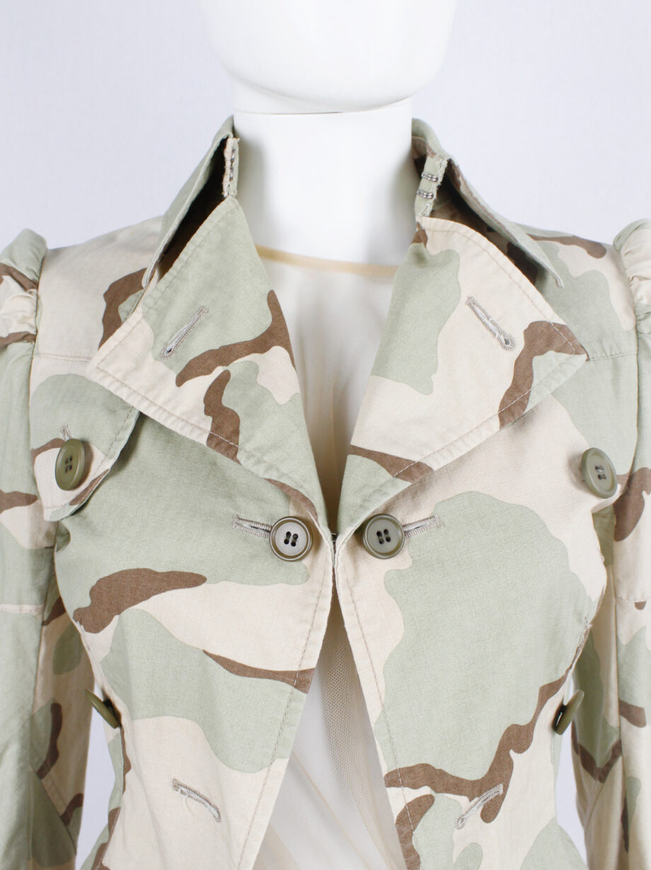 Junya Watanabe camo print jacket with deconstructed military details spring 2006 (1)