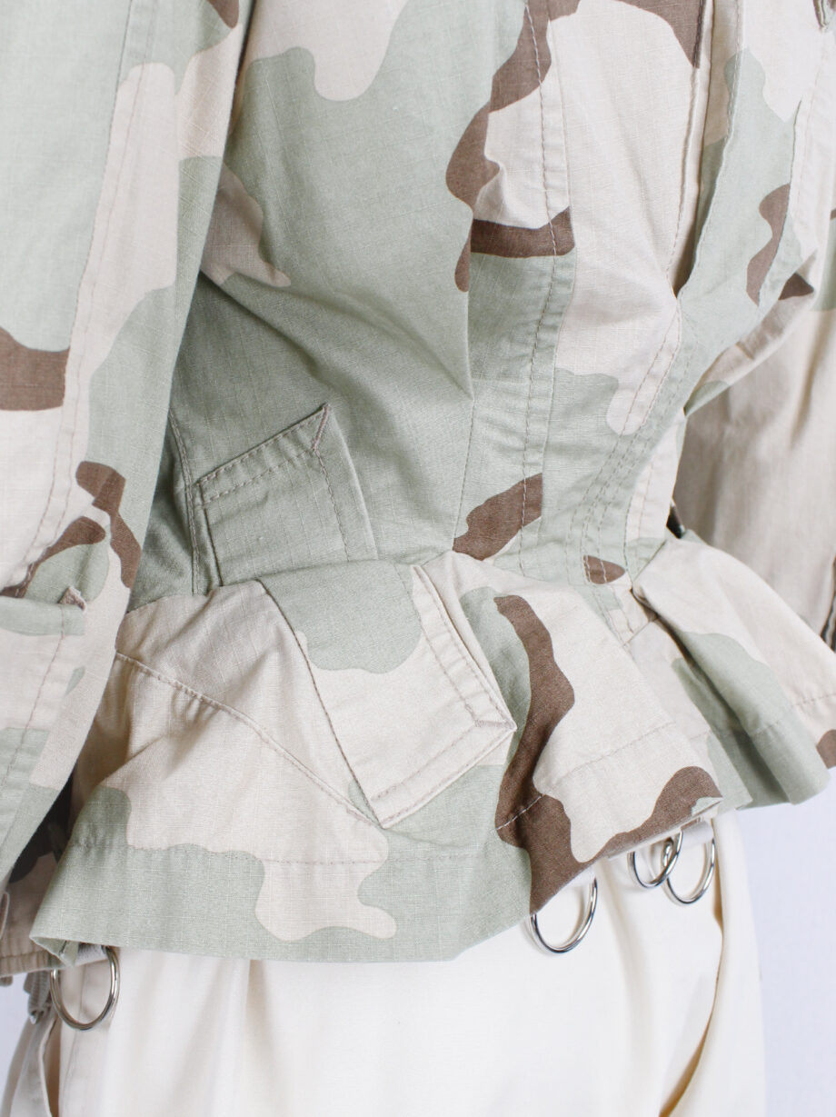 Junya Watanabe camo print jacket with deconstructed military details spring 2006 (10)