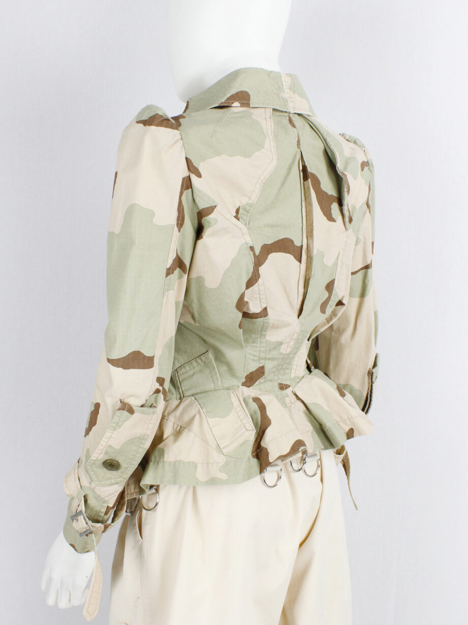 Junya Watanabe camo print jacket with deconstructed military details spring 2006 (11)