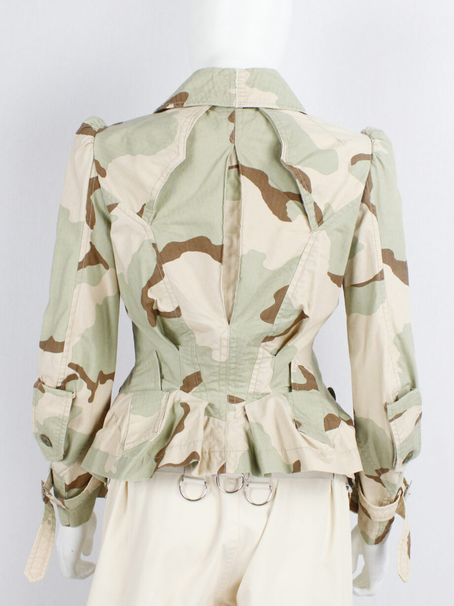 Junya Watanabe camo print jacket with deconstructed military details spring 2006 (12)