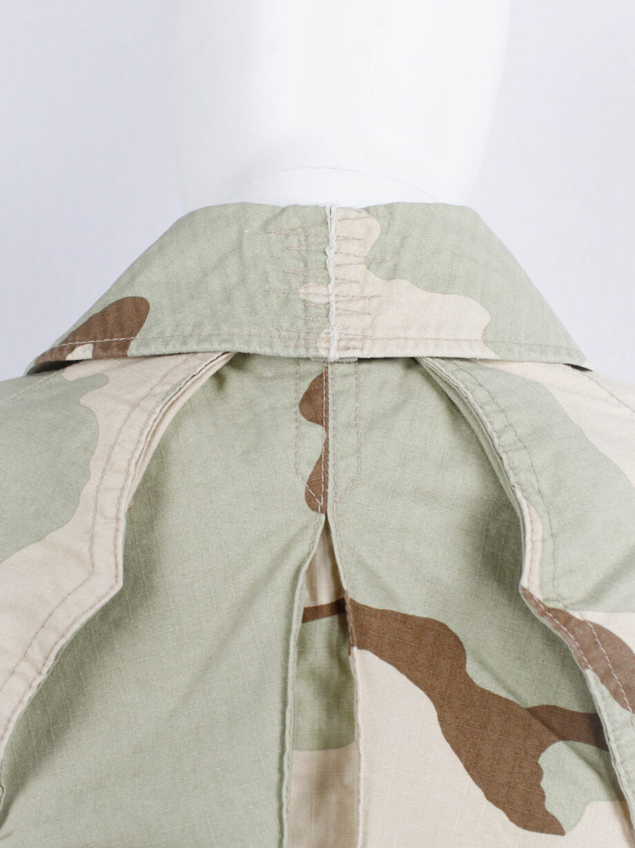 Junya Watanabe camo print jacket with deconstructed military details spring 2006 (13)