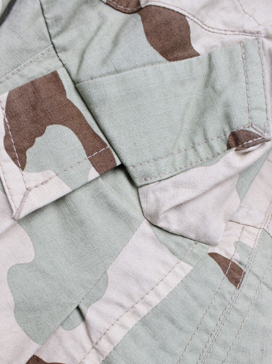 Junya Watanabe camo print jacket with deconstructed military details spring 2006 (16)