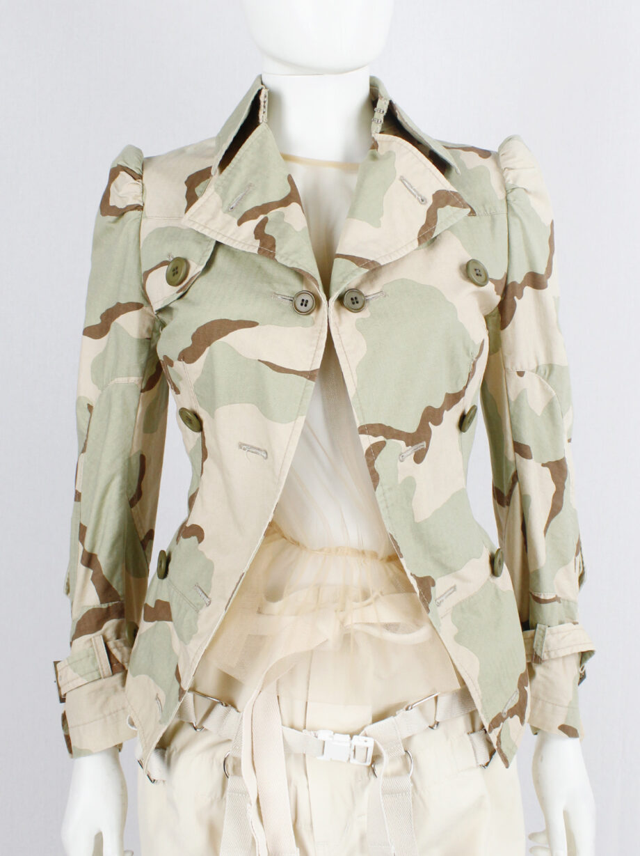 Junya Watanabe camo print jacket with deconstructed military details spring 2006 (19)