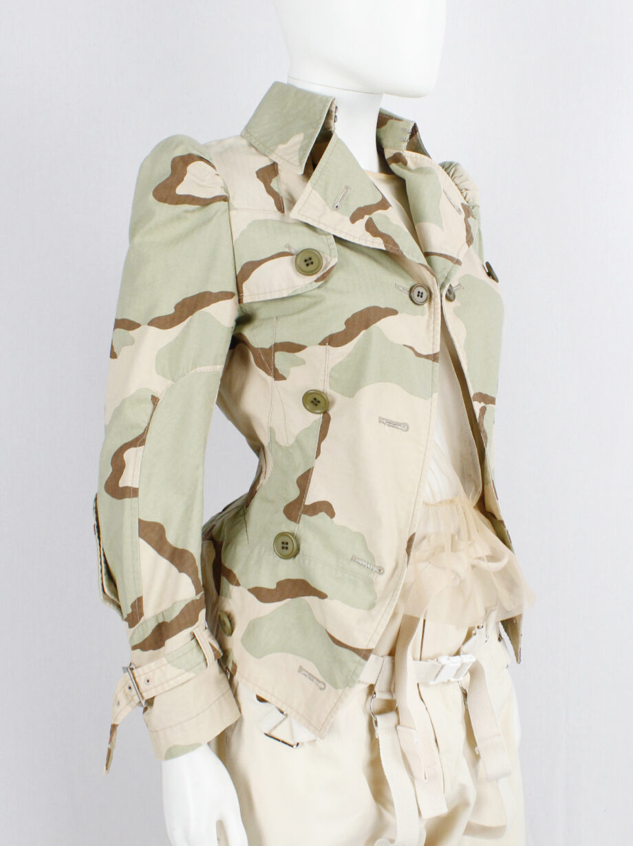 Junya Watanabe camo print jacket with deconstructed military details spring 2006 (2)