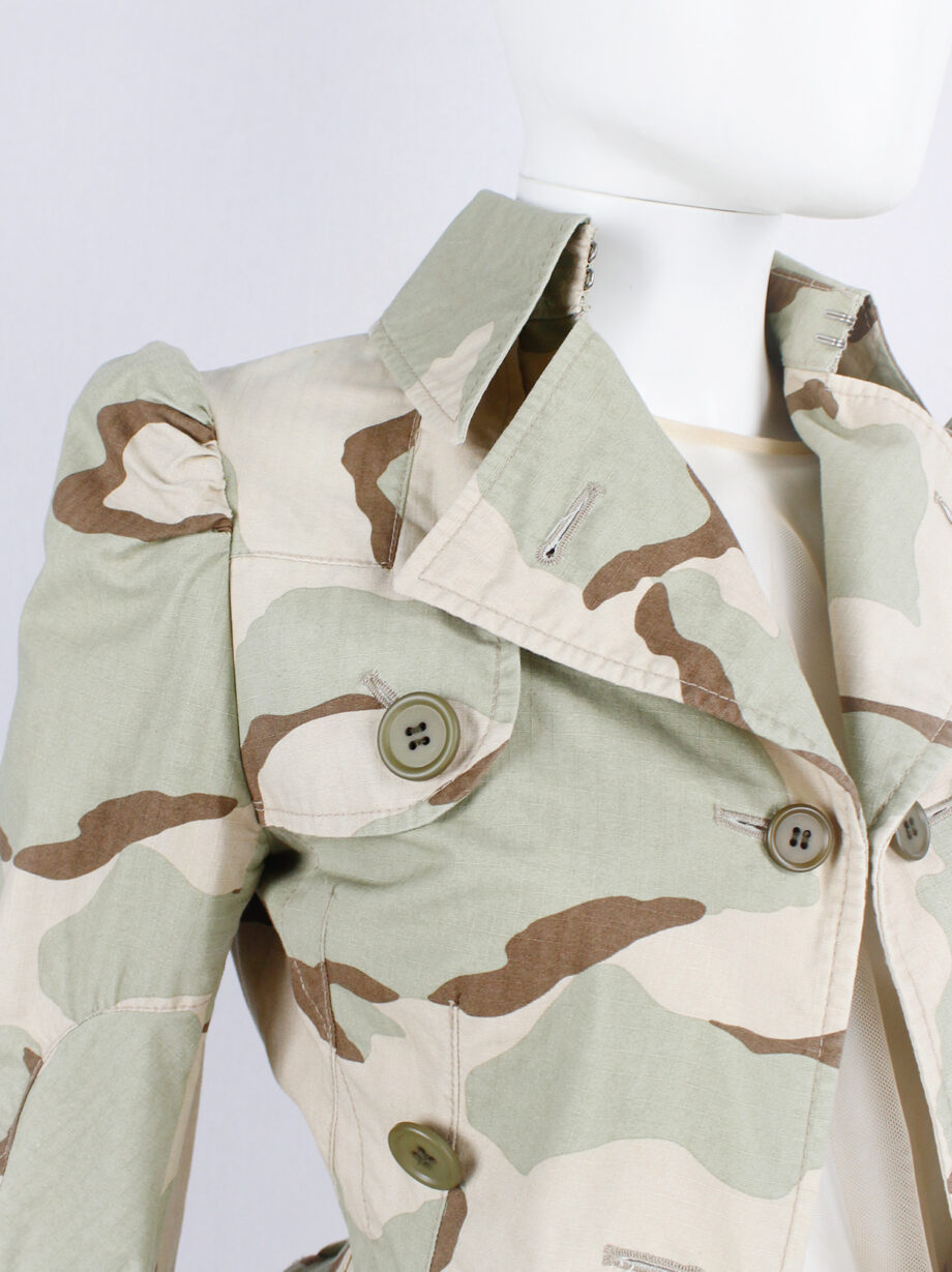 Junya Watanabe camo print jacket with deconstructed military details spring 2006 (4)