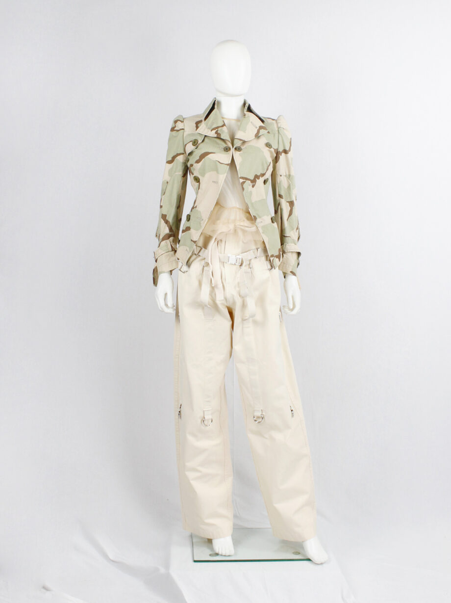Junya Watanabe camo print jacket with deconstructed military details spring 2006 (5)