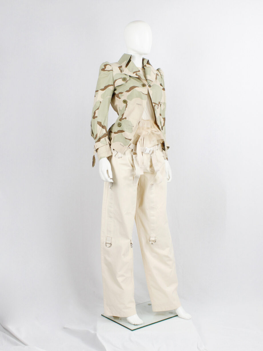 Junya Watanabe camo print jacket with deconstructed military details spring 2006 (6)