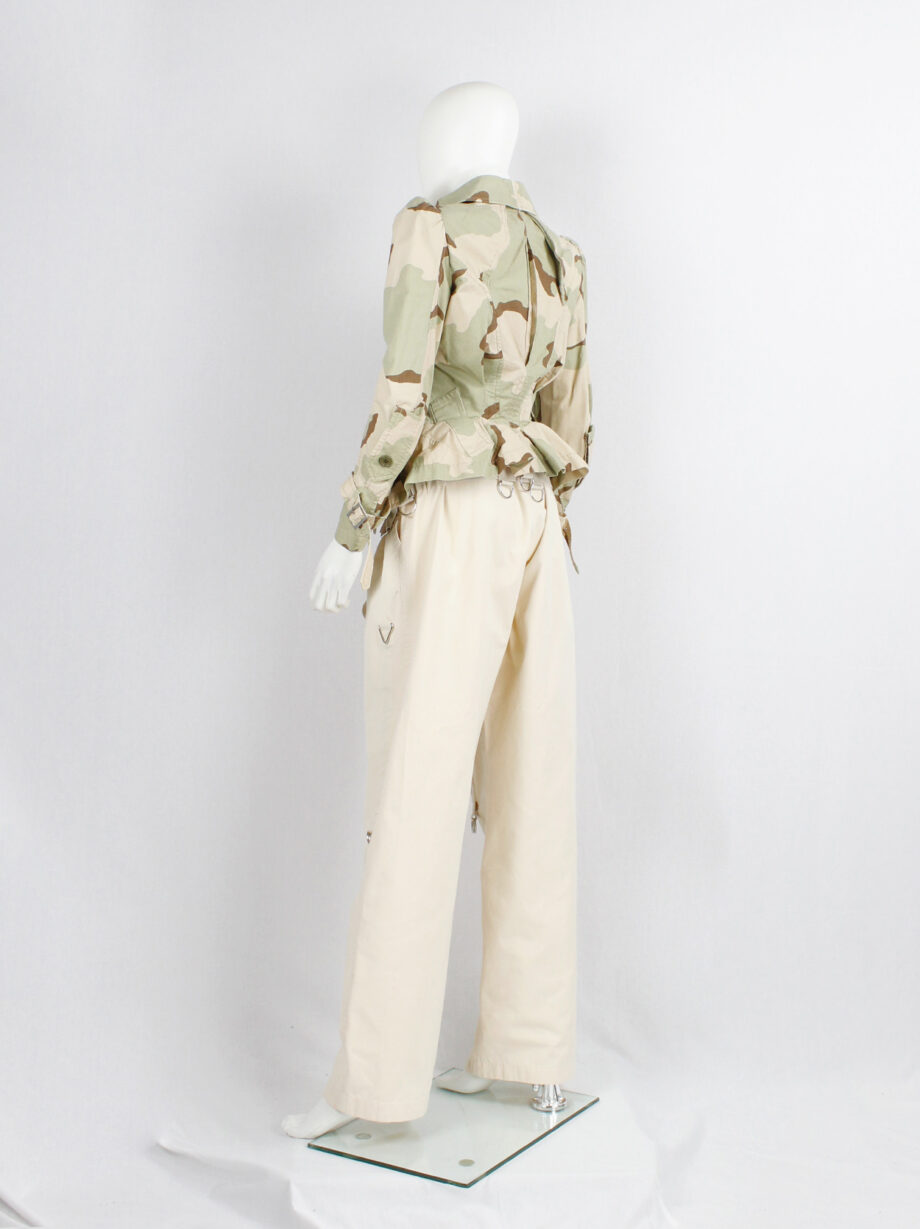 Junya Watanabe camo print jacket with deconstructed military details spring 2006 (8)