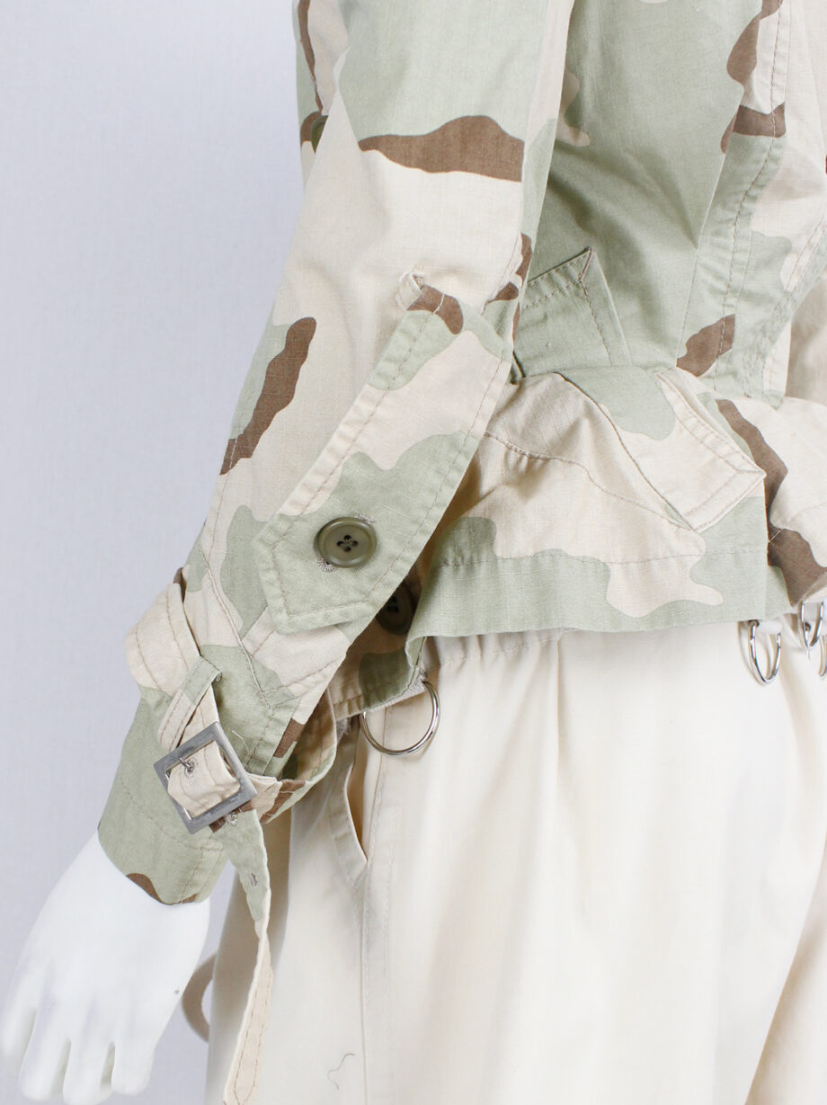 Junya Watanabe camo print jacket with deconstructed military details spring 2006 (9)