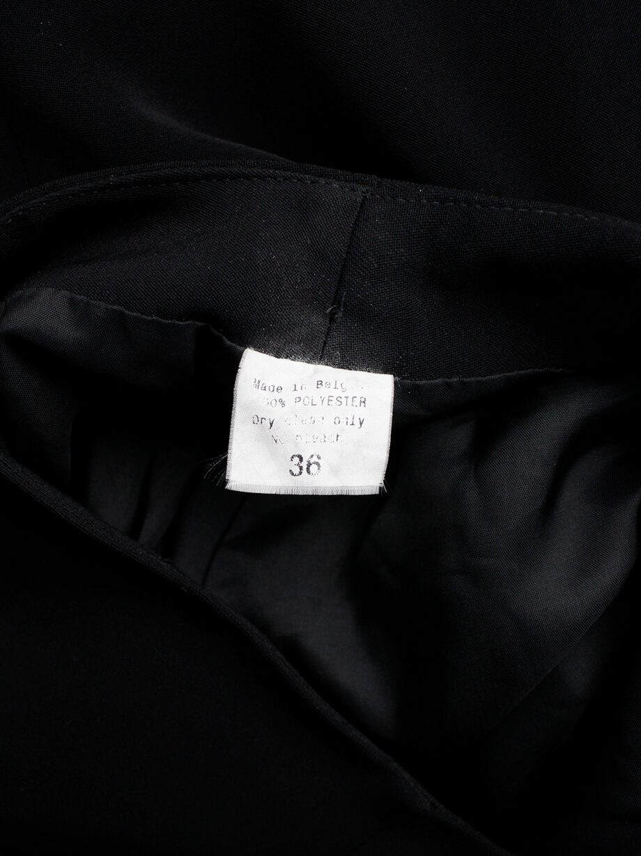 af Vandevorst black pencil skirt with folded drape on the back fall 2002 (10)