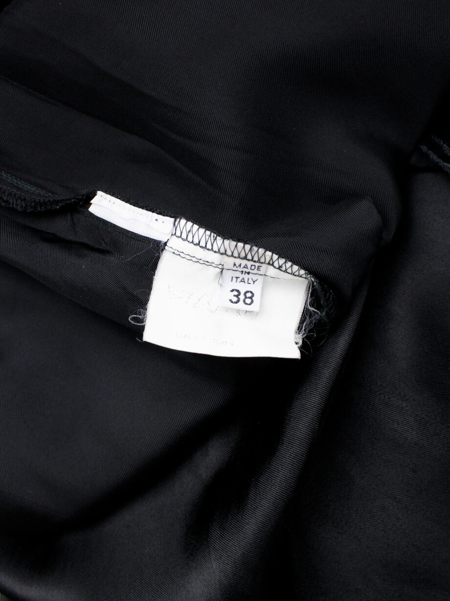 Maison Martin Margiela 6 black wide trousers with velvet waist and hanger loops spring 1999 (14)