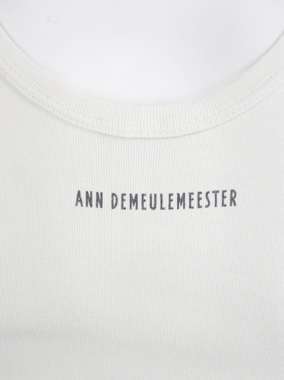 vintage Ann Demeulemeester cream tank top with screenprinted cherubs fall 2005 (4)
