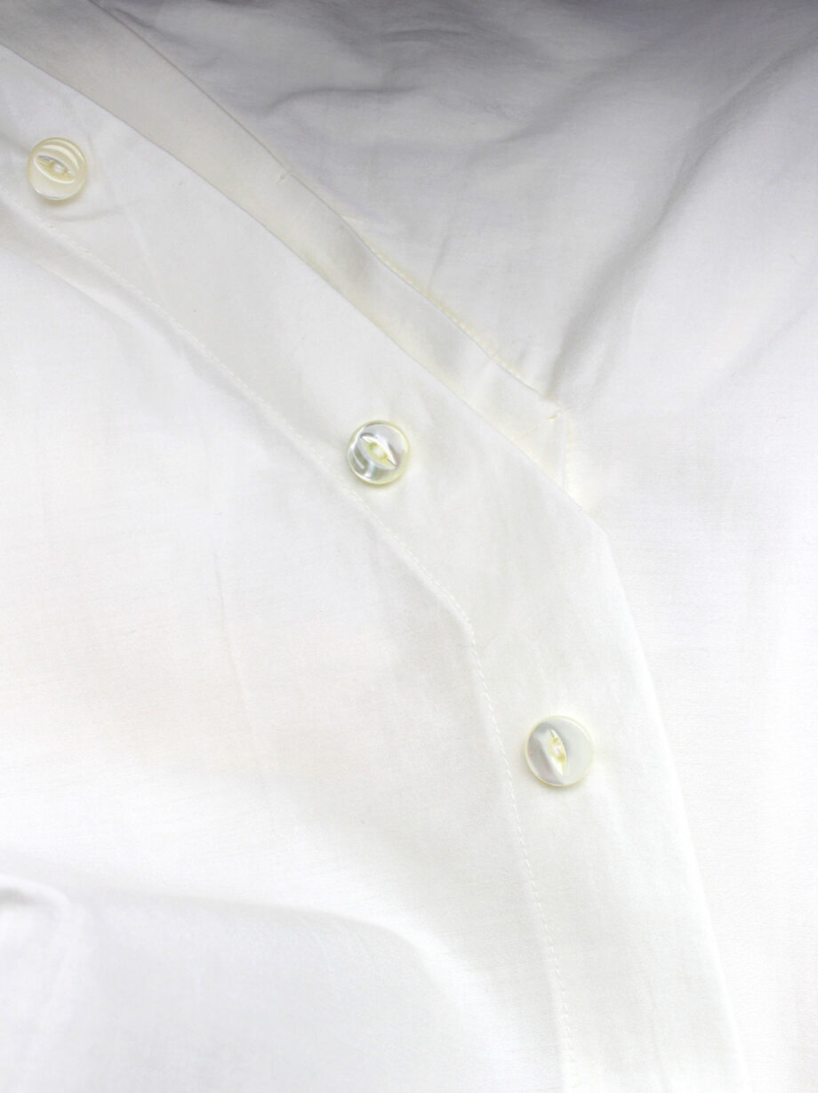 vintage Rick Owens NASKA off-white cotton dress with geometric cowl neck spring 2012 (4)