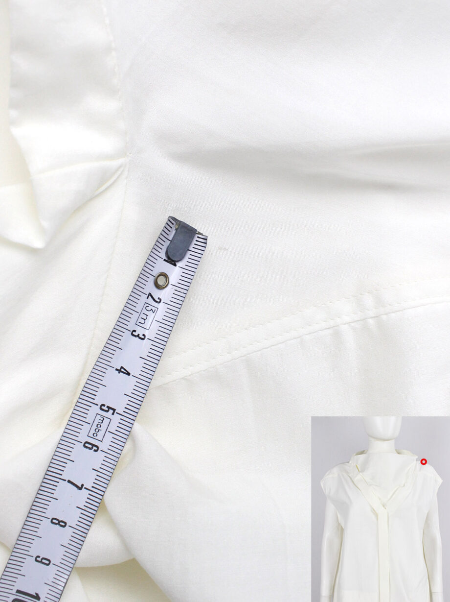 vintage Rick Owens NASKA off-white cotton dress with geometric cowl neck spring 2012 (5)