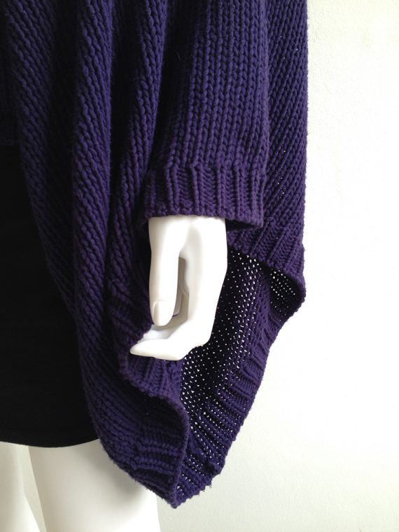 vintage Ann Demeulemeester purple batwing jumper